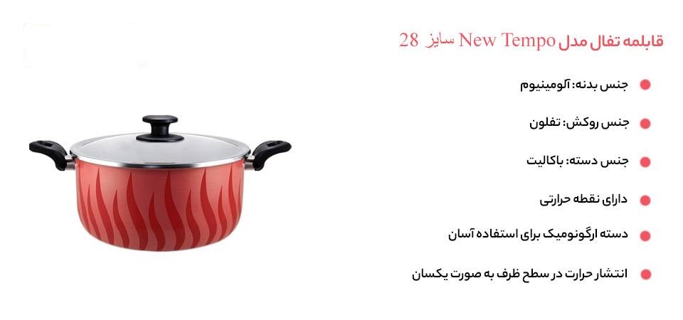 قابلمه 28 تفال مدل New Tempo